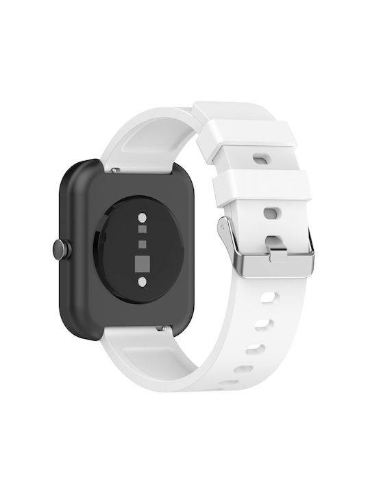 Style Λουράκι Σιλικόνης Λευκό (Amazfit Bip 3 / Bip 3 Pro)
