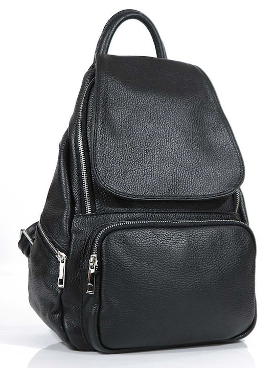 Passaggio Leather Leather Women's Bag Backpack Black