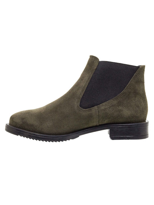 Mourtzi Suede Women's Chelsea Boots Khaki