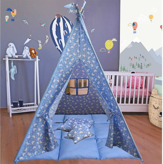 Baby Bliss Kids Indian Teepee Play Tent Light Blue