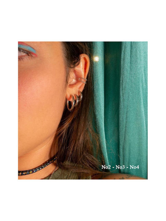 Theodora's Jewellery Set Earrings Hoops made of Silver