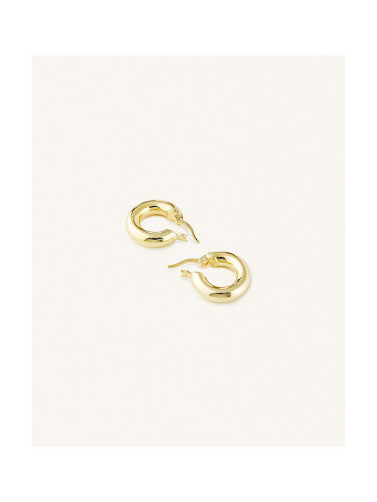 Earrings Hoops made of Silver Gold Plated