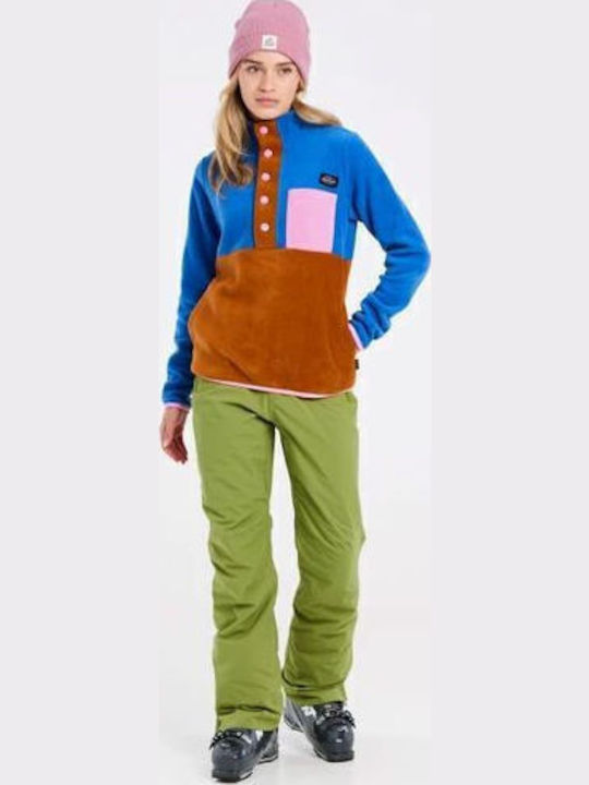 Winter Women's Fleece Blouse Long Sleeve Horizon Blue
