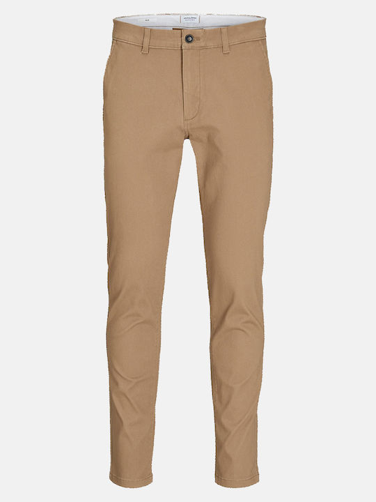 Ανδρικό Παντελόνι Chino Ελαστικό Slim Fit Otter Biege