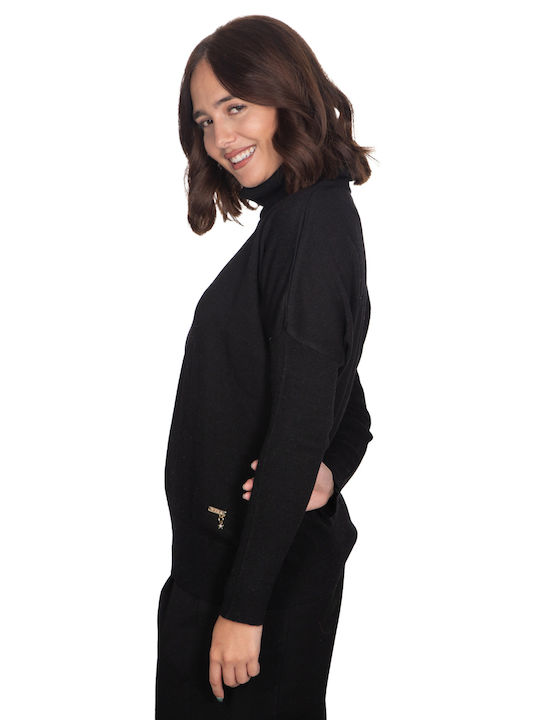 Damen Bluse Langärmelig Black