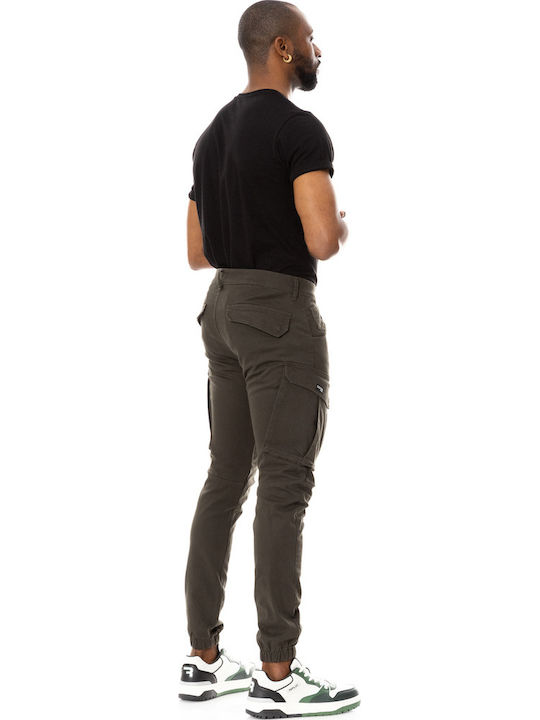 Cover Men's Cargo Elastic Khaki Trousers