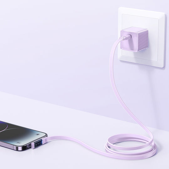 Mcdodo Winkel (90°) / Flach USB-C zu Lightning Kabel 36W Blau 1m (CA-3442)