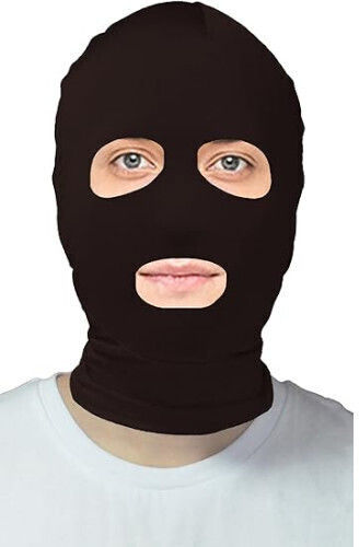 Hood Open Mouth BDSM Μάσκα σε Μαύρο Χρώμα