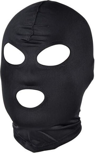 Hood Open Mouth BDSM Μάσκα σε Μαύρο Χρώμα
