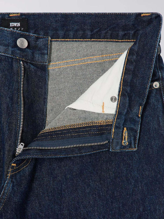 Cosmos Ανδρικό Παντελόνι Τζιν με Loose Tapered Εφαρμογή Navy Μπλε