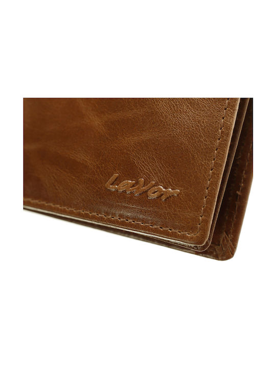 Lavor Men's Leather Card Wallet with RFID Brown