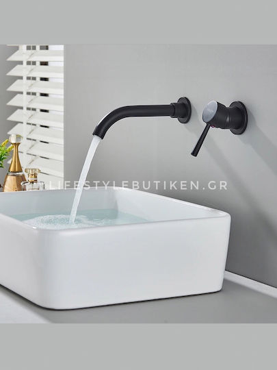 Naron Built-in Mixer & Spout Set for for Bathroom Sink Black