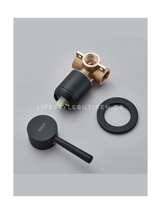 Naron Set Mixer & Gură Îngropată pentru Lavabo Negru