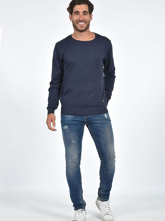 Clever Men's Long Sleeve Sweater BLUE