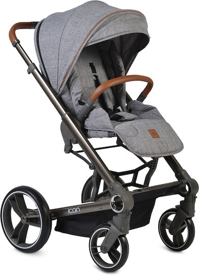 Cangaroo Icon Verstellbar 2 in 1 Baby Kinderwagen Geeignet für Neugeborene Grey