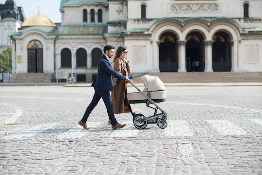 Cangaroo Icon Verstellbar 2 in 1 Baby Kinderwagen Geeignet für Neugeborene Grey