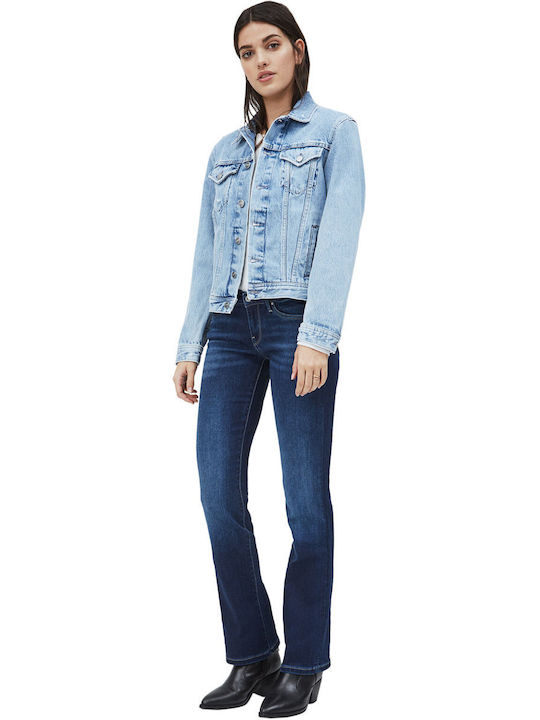 Pepe Jeans 'piccadilly' Γυναικείο Υφασμάτινο Παντελόνι σε Bootcut Εφαρμογή Μπλε.