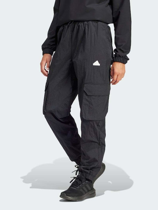 City Escape Cargo Pants Γυναικείο Υφασμάτινο Cargo Παντελόνι Μαύρο