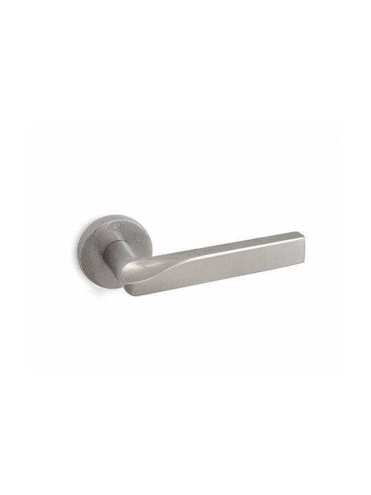 Convex Lever Middle Door with Rosette Right 1775 1775ROY-R-S05S05 with Rosette Matt Chrome