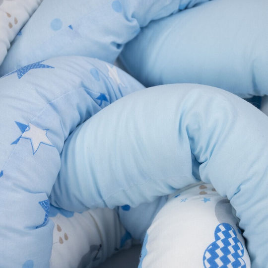 Kamtex Baby Baby Crib Bedding Set 7pcs Light Blue