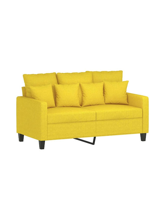 vidaXL Zwei-Sitzer Sofa Hellgelb 138x77x80cm