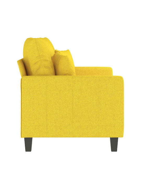vidaXL Zwei-Sitzer Sofa Hellgelb 138x77x80cm