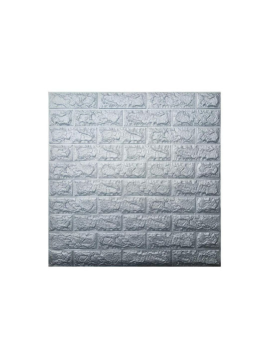 3D Wall Panels Adhesive Gray 77x70cm
