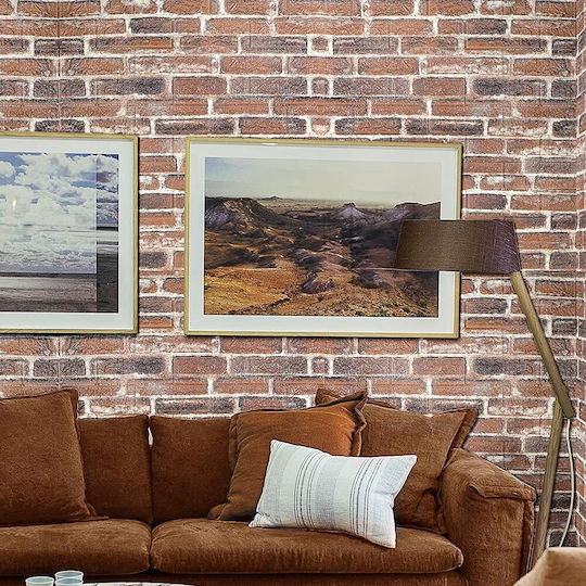 3D Wall Panels Adhesive Brown 77x70cm