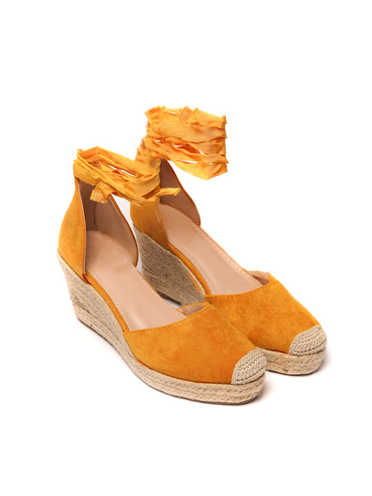 Malesa Women's Suede Platform Shoes Orange