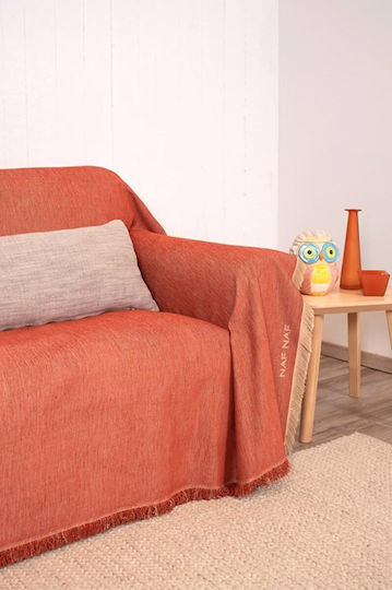 Naf Naf 358-71 Ριχτάρι Τριθέσιου Καναπέ Chenille 180x300εκ. Terra