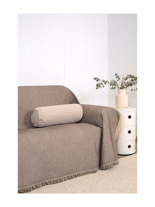 Naf Naf 358-170 Ριχτάρι Τριθέσιου Καναπέ Chenille 180x300εκ. Καφέ