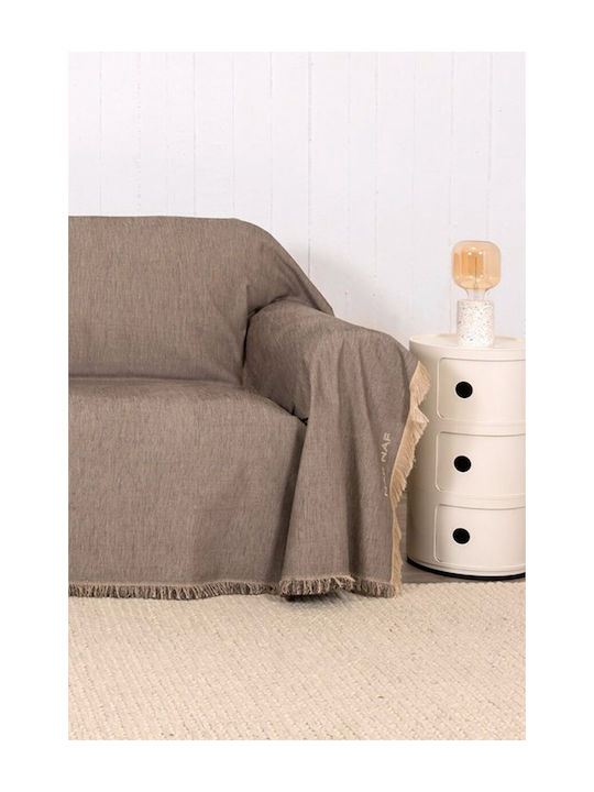 Naf Naf Naf Naf Sofa Throw 2 Seater Chenille 180x250cm Brown