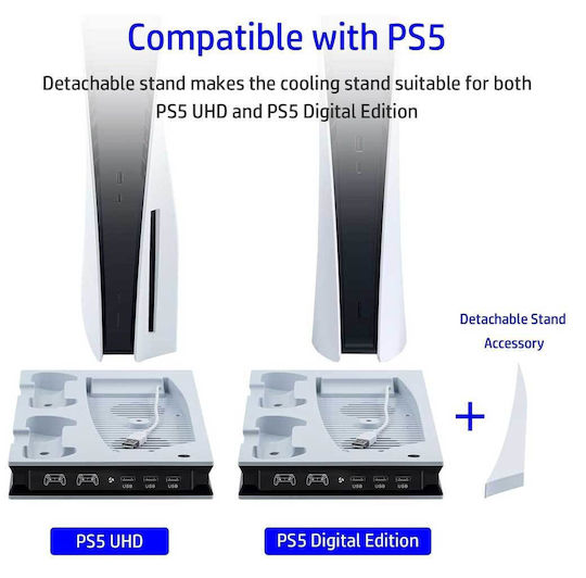 MT-050078 Cooling Base for PS5 in White Colour