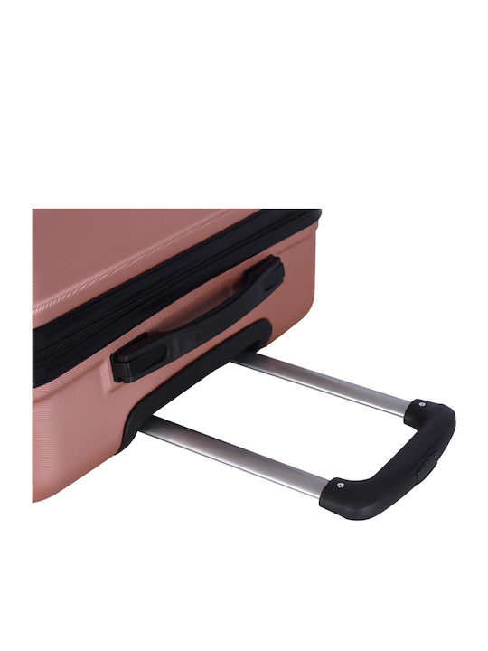 Amber Reisekoffer Hartschalen Pink/Gold mit 4 Räder Set 3Stück AM1013/3-RG