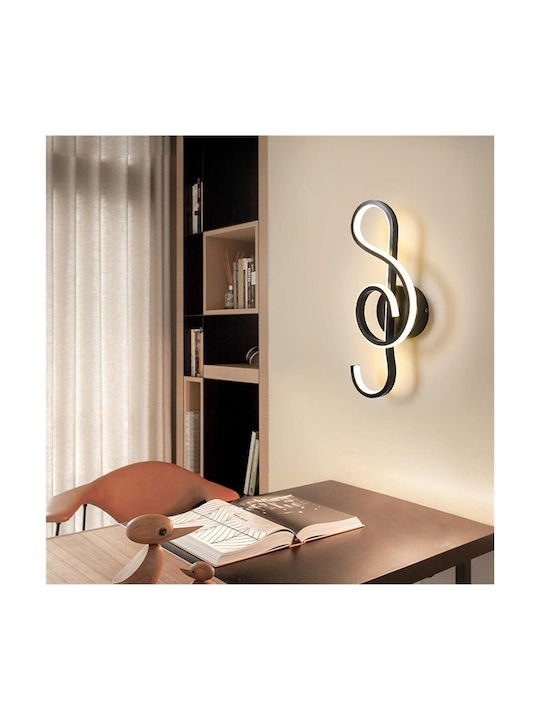 H11 Modern Wandleuchte mit Integrierte LED und Warmes Weiß Licht Schwarz 14x14x14cm