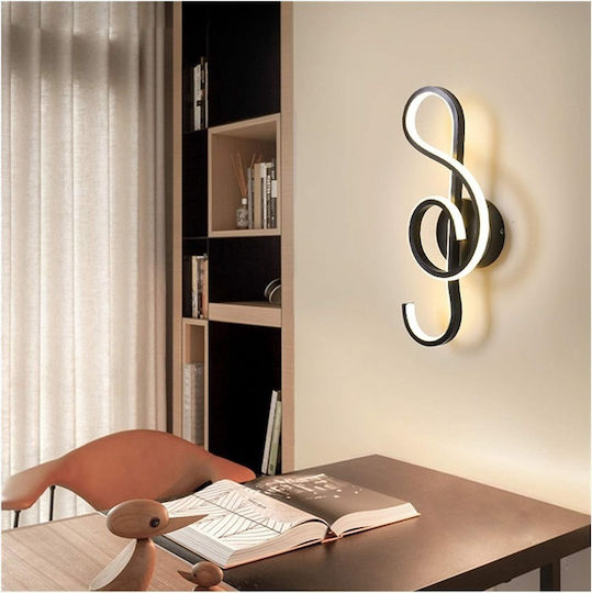 H11 Lampa De Perete Modernă Cu LED Integrat Și Lumină Alb Cald Neagră 14x14x14cm