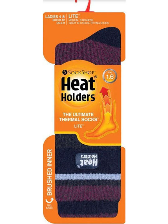Heat Holders Jacquard Lite Navy Purple