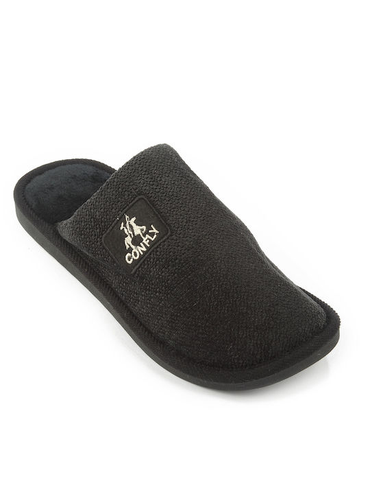 Fshoes Men's Slipper Black