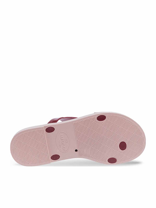 Frauen Flip Flops in Burgundisch Farbe