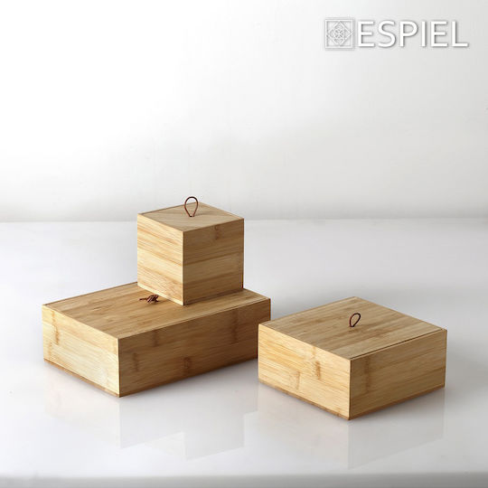 Espiel Vase Allgemeine Verwendung mit Deckel Hölzernes Braun