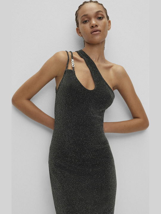 Nathene Summer Midi Evening Dress Black