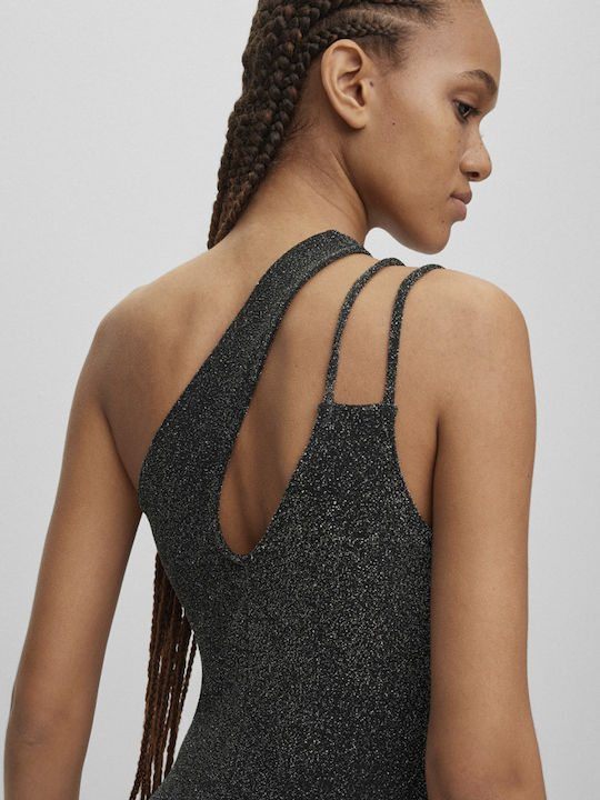 Nathene Summer Midi Evening Dress Black