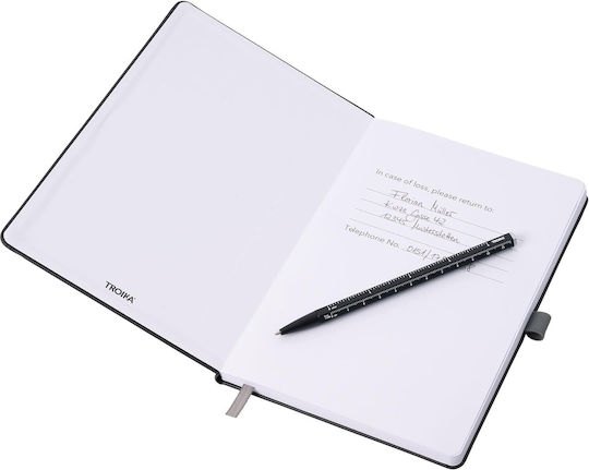 Troika Slimpad Notebook A5 with Pen Holder Black