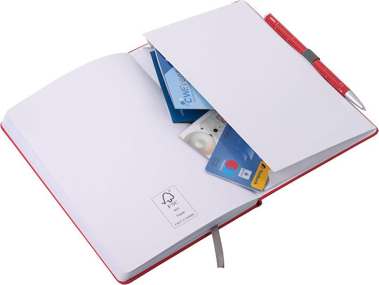 Troika Slimpad Notebook A5 with Pen Holder Red