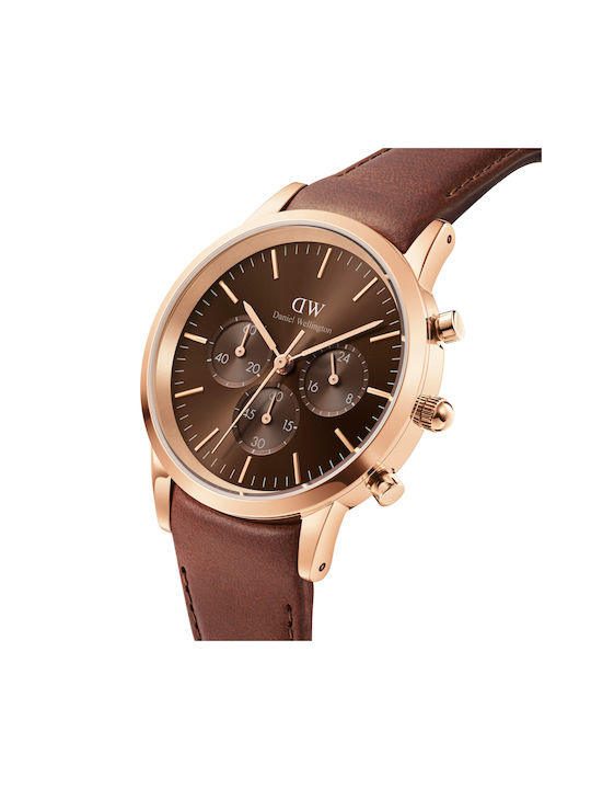 Daniel Wellington St.mawes Ρολόι Μπαταρίας με Δερμάτινο Λουράκι