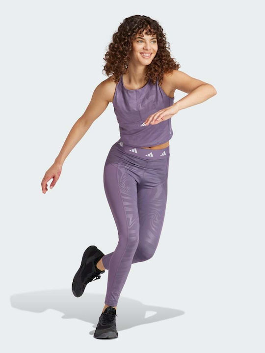 Performance Women's Athletic Crop Top Sleeveless Fast Drying Purple