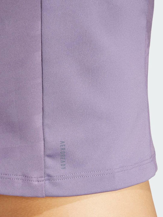 Performance Women's Athletic Crop Top Sleeveless Fast Drying Purple
