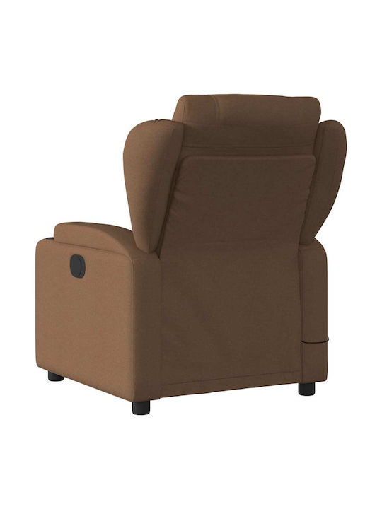 Πολυθρόνα Relax Massage με Υποπόδιο Καφέ 77x94.5x100cm