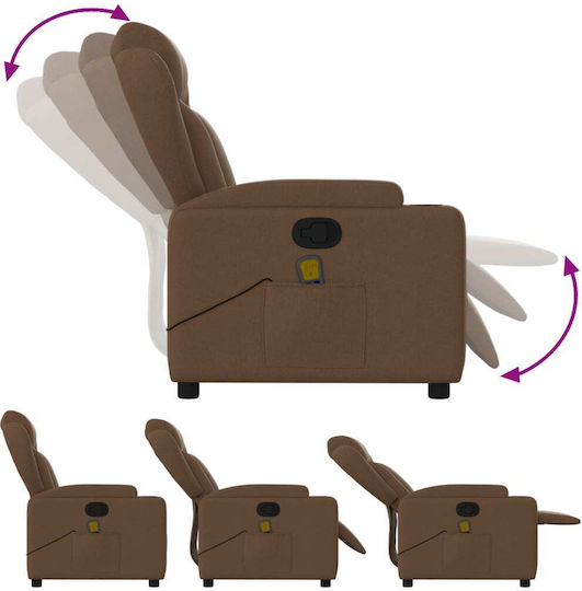 Relaxsessel Friseurwaschbecken mit Fußhocker Coffee 77x94.5x100cm