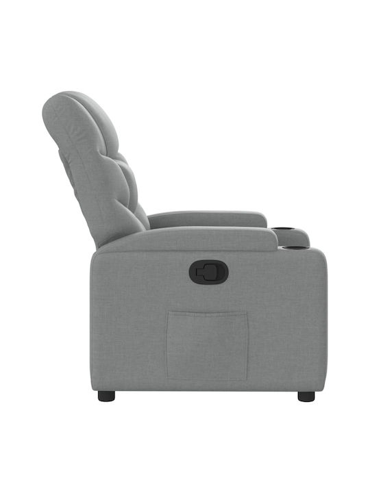 Πολυθρόνα Relax με Υποπόδιο Ανοιχτό Γκρι 74x89x100cm